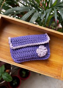 Crochet Flower Pouch In Lavender And Lilac 🪻