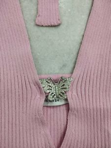 Y2k Pink Ribbed Brallete🪅🎀