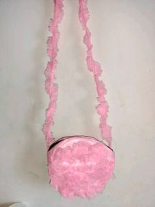 Pink Ruffle Crossbody Bag