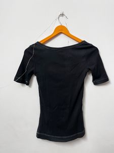 H&amp;M Black Ribbed Top