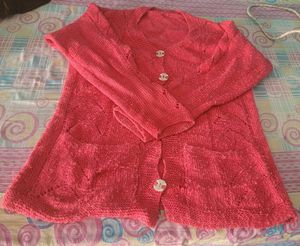 Coral Knit Cardigan