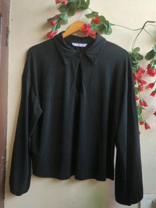 Mango Beautiful Black Mid Length Top