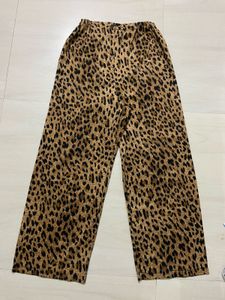 Animal Print Wide Leg Pants