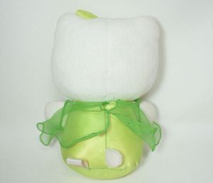 Hello kitty sanrio Plush Green Flower dress 7.5”