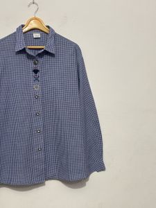 Gingham Embroidery Shirt