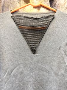 Elegant Blue Knit Top