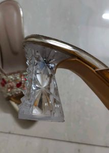 Stone Work Heels Slipper  For Women