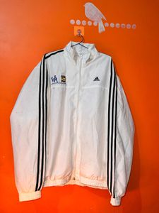 Adidas white windcheater