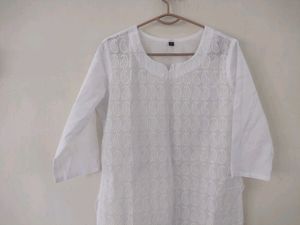 Chikankari White Kurti