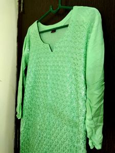 Fluorescent Green Stylish Kurta's