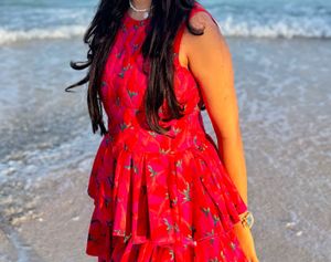 Pink Dress Chili Print