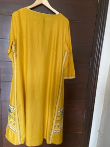 W Women’s Mustard Yellow Kurta (18)xxxl