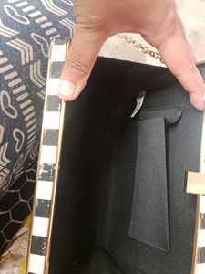 Black &amp; White Clutch/Sling Bag