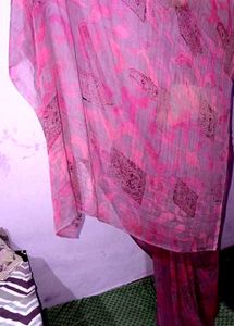 Pink Printed Saree