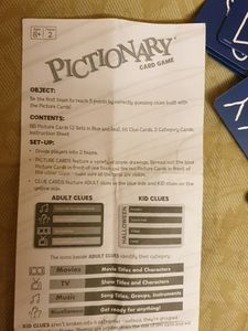 Pictionary Card Game