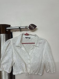 Eyelet Crop Top - Stylish & Fresh