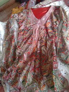 Floral Print Black Ethnic Skirt