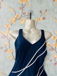 Blue Striped Bodysuit