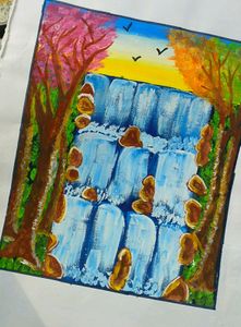 Waterfall Painting 🖌️⛲