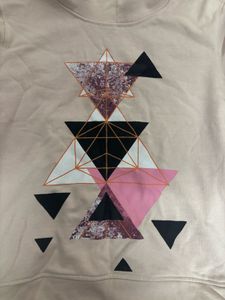 Geometric Print Hoodie for Women
