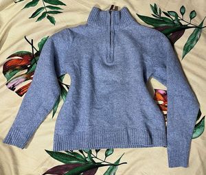 Light Blue Knit Pullover Sweater