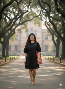 Black Ruffle Sleeve Dress