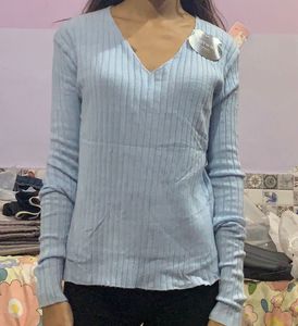 Light Blue Knit Top