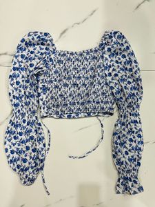 Floral Blue Top