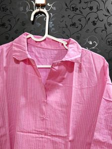 Pink Striped Kurta
