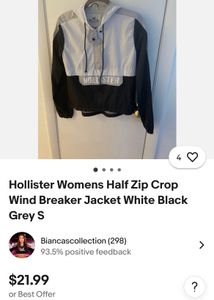 HOLLISTER WHITE WINDCHEATER
