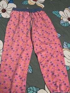 Pink Floral Print Lounge Pants