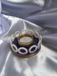 Pearl Embellished Candle Holder