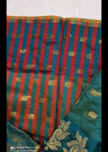 New Silk Saree With Zari Work N Running Blouse pc