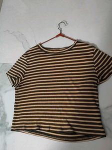 Striped Ribbed Tee