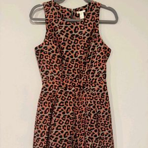 Forever 21 Pink Leopard Print Dress