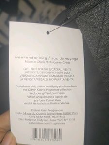 Calvin Klein Gym/Travel Bag - New