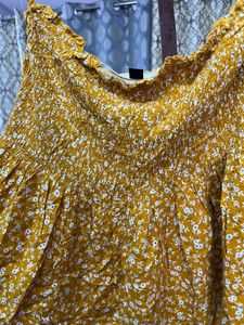 Yellow Floral Tube Top