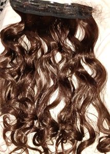 Hair Extension With 5clips ( Light Brown)