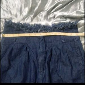 Nuon High Waisted Denim Plazo