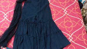 Elegant Teal Embellished Dress