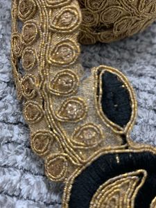 3 Meter Gold And Black Designer Lace
