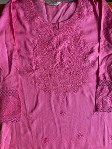 NEW💞 FASHOR Pink Embroidered Kurti💞