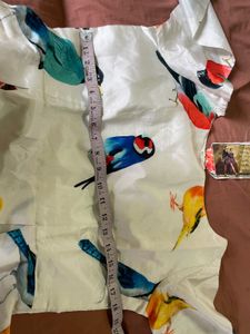 Bird Print Midi Dress