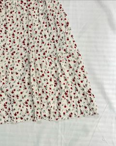 White Cherry Ethnic Skirt
