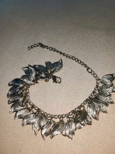 Silver Leaf Charm Bracelet