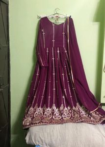 New/Unused All Over Embroidered Gown With Dupatta