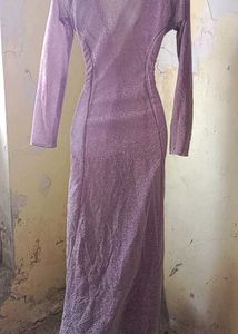 Sparkly Lavender Long Sleeve Dress
