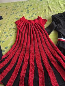 Girls' Red Striped Dress