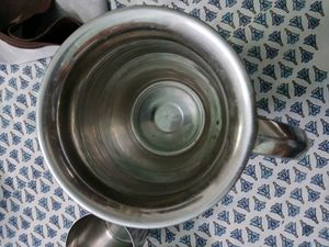 Steel Kitchen Canisters And Glass Jug
