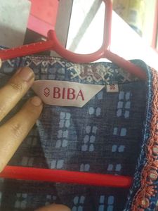 Biba Blue Printed Dress